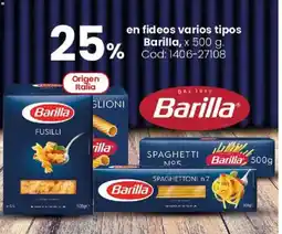 Coto Barilla fideos varios tipos oferta