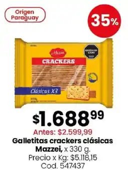 Coto Mazzei galletitas crackers clásicas oferta