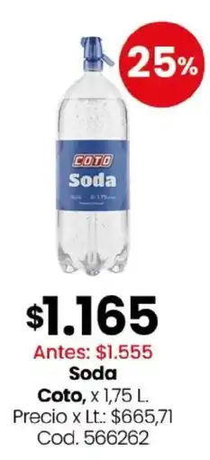 Coto Coto soda oferta