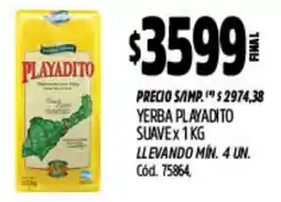 Supermercados Yaguar Playadito yerba playadito suave oferta