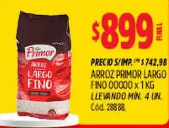 Supermercados Yaguar Primor arroz largo fino oferta