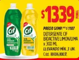 Supermercados Yaguar Cif detergente bioactivo limon lima oferta
