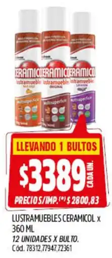 Supermercados Yaguar Ceramicol lustramuebles oferta