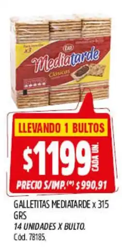 Supermercados Yaguar Mediatarde galletitas clásicas oferta