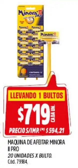 Supermercados Yaguar Minora maquina de afeitar oferta