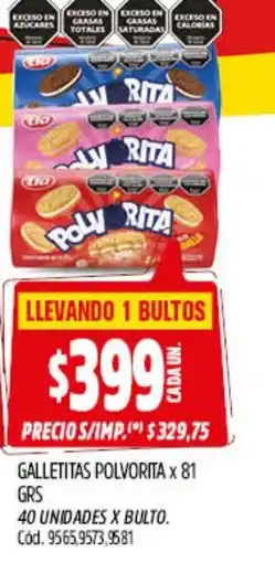 Supermercados Yaguar Poly rita galletitas polvorita oferta