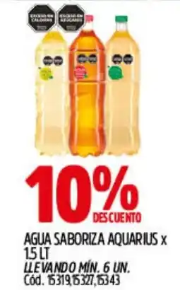 Supermercados Yaguar Aquarius agua saborizada oferta