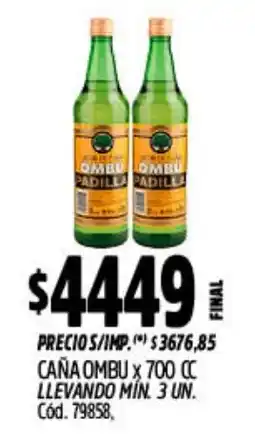 Supermercados Yaguar Caña ombu oferta