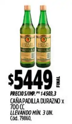 Supermercados Yaguar Caña padilla durazno oferta