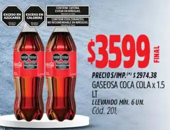 Supermercados Yaguar Coca cola gaseosa oferta