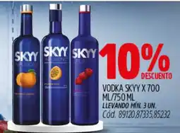 Supermercados Yaguar Skyy vodka oferta