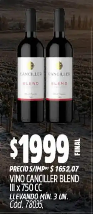 Supermercados Yaguar Canciller vino blend oferta