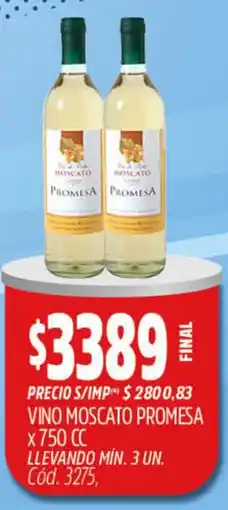 Supermercados Yaguar Promesa vino moscato oferta