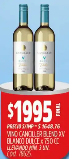 Supermercados Yaguar Canciller vino blancodulce xv oferta