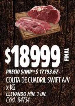 Supermercados Yaguar Colita de cuadril swift a/v oferta