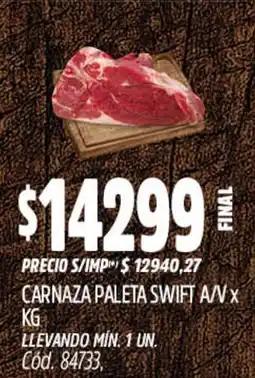 Supermercados Yaguar Carnaza paleta swift a/v oferta