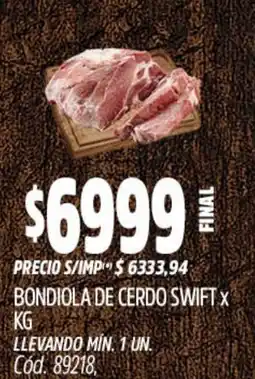 Supermercados Yaguar Bondiola de cerdo swift oferta