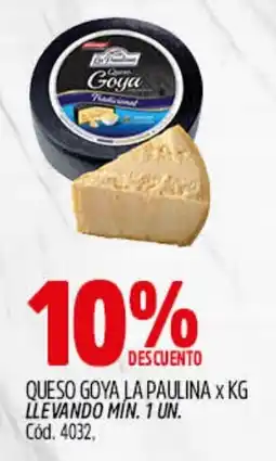 Supermercados Yaguar Goya queso la paulina oferta