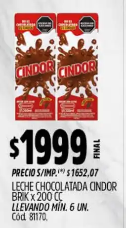 Supermercados Yaguar Cindor leche chocolatada brik oferta