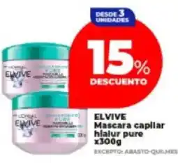 Supermayorista Vital Elvive mascara capilar hialur pure oferta