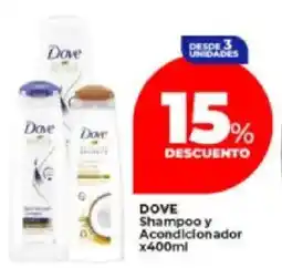 Supermayorista Vital Dove shampoo y acondicionador oferta