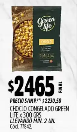 Supermercados Yaguar Green life choclo congelado oferta