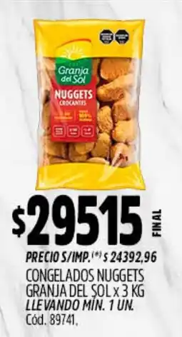 Supermercados Yaguar Granja del sol nuggets crocantes oferta