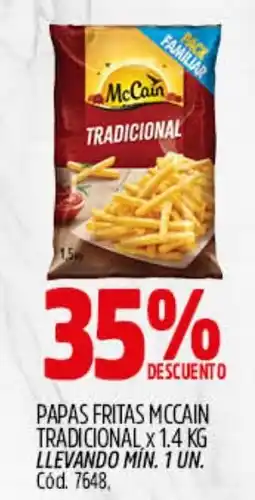 Supermercados Yaguar McCain papas fritas tradicional oferta