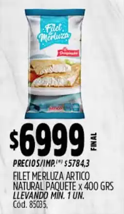 Supermercados Yaguar Filet merluza artico oferta