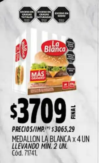 Supermercados Yaguar La blanca medallon oferta