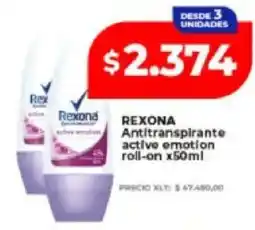 Supermayorista Vital Rexona antitranspirante active emotion roll-on oferta