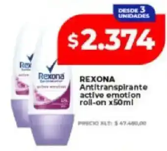 Rexona antitranspirante active emotion roll-on