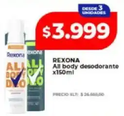 Supermayorista Vital Rexona all body desodorante oferta