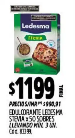 Supermercados Yaguar Ledesma edulcorante stevia oferta