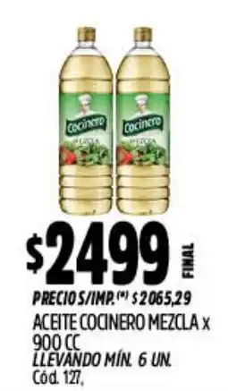 Supermercados Yaguar Cocinero aceite mezcla oferta