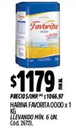 Supermercados Yaguar Favorita harina 0000 oferta
