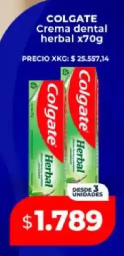 Supermayorista Vital Colgate crema dental herbal oferta