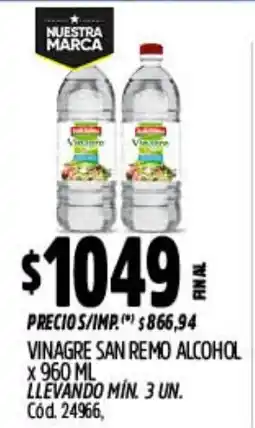 Supermercados Yaguar Vinagre san remo alcohol oferta