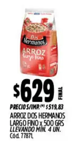 Supermercados Yaguar Dos Hermanos arroz largo fino oferta