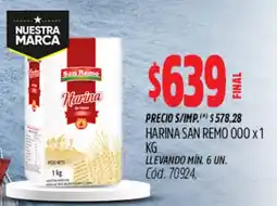 Supermercados Yaguar San remo harina oferta