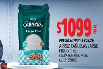 Supermercados Yaguar Cañuelas arroz largo fino oferta