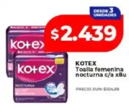 Supermayorista Vital Kotex toalla femenina nocturna oferta