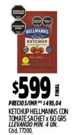 Supermercados Yaguar Hellmanns ketchup oferta
