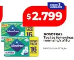 Supermayorista Vital Nosotras toallas femeninas normal oferta
