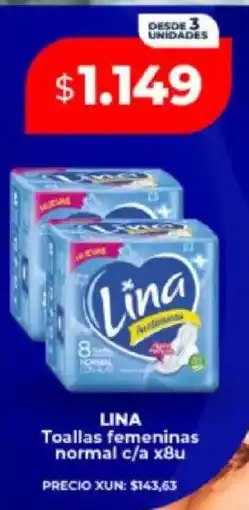 Supermayorista Vital Lina toallas femeninas normal oferta