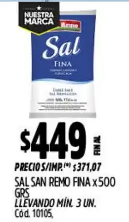 Supermercados Yaguar Remo sal fina oferta
