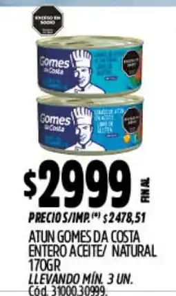 Supermercados Yaguar Gomes atun entero aceite natural oferta