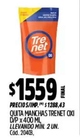 Supermercados Yaguar Trenet quita manchas trenet oxi oferta