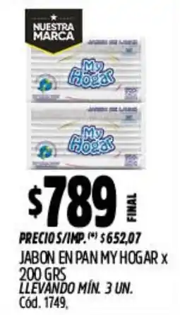 Supermercados Yaguar My hogar jabon en pan oferta