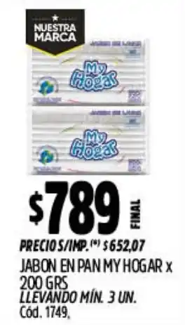 Supermercados Yaguar My hogar jabon en pan oferta